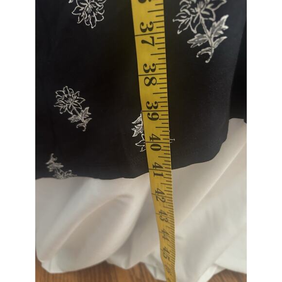 Old Navy Floral Jersey Shift Dress Womens Size XXL Tall Black White Comfort NWT - Picture 7 of 8